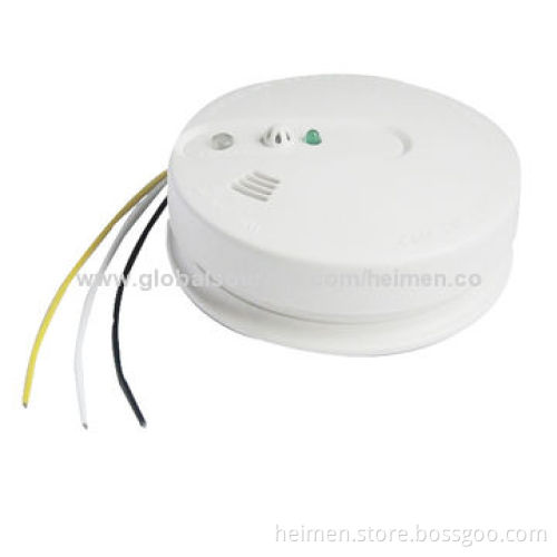 Wired Interconnected Photoelectric Heat and Smoke Alarm with 9V Backup BatteryNew